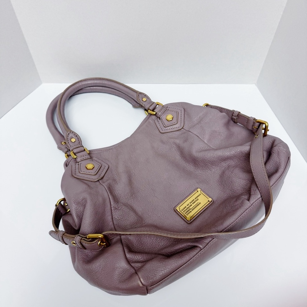 Marc by Marc Jacobs - Gray Small Classic Q Fran Shopper Leather Bag
